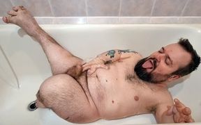 Midget piss on himself and then cum