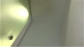 Amateur blonde takes huge rod in toilet POV