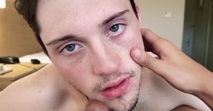 Steamy anal in a hotel room between Ryland Kingsman and Johnny Bandera