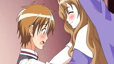 Big-titted hentai nun stripped naked and pounded hard in toons cartoon porn