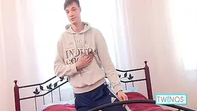 Pale Rainbow Guy Phoenix Spanks Himself In Solo Masturbating Video! 10 Min