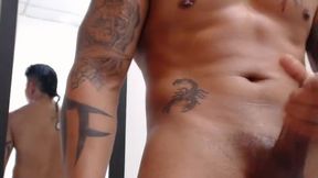 Hard Muscled Body, Tattoos & Cum