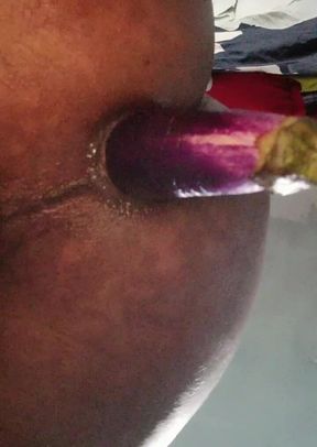 Eggplant Splits My Anus, It Hurts but It Feels Good