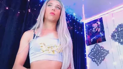 On Camera, A Ladyboy Jerks Her Massive Crotch