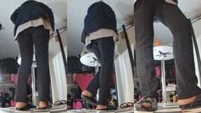 Tanja crushes my penis under three pairs of worn-out shoes - Cam 5