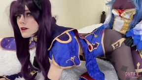 Anime Girl Training My Ass with Strap on Femdom