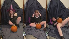 witchy tgirl makes pumpkin her bitch