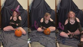 witchy tgirl makes pumpkin her bitch
