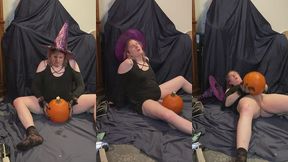 witchy tgirl makes pumpkin her bitch
