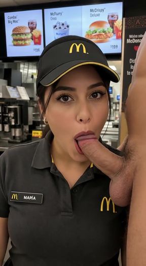 Amateur babe takes a sloppy POV blowjob in public with her big cock