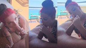 shaney leigh sucks my cock on the balcony