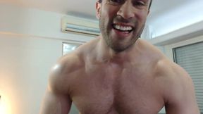 Beefy Flavio Garay Jerks Off and Cums