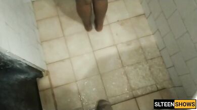Sri Lankan MILF kitchen milk gets stuffed then filled with cum