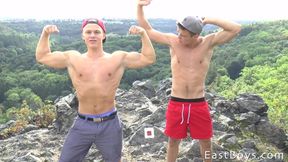 Summer Handjob Adventure – Flexing Muscles During Hot Sessions