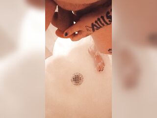 Sextoy in the shower Kitten groans for u