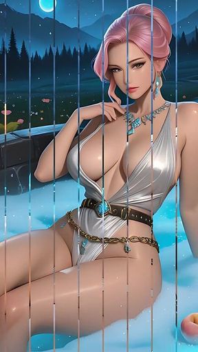 Sophisticated Mature Lady in Luxury Soapy Bath with Sultry Gaze - 2