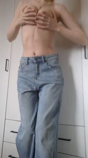 Will you stick your dick in my ass? And cum on my blue jeans?