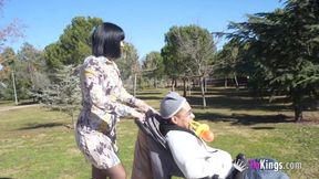 Sandra V goes out for a walk with the cock guy. First a ride and then a fuck!