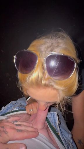 On Tour In A Secluded Parking Lot Outdoor Blowjob Neck Squirt Vibrator Orgasm   Clip 1