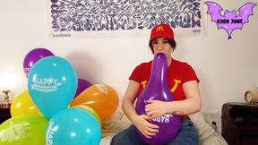 MacDonald's Employee steals Balloons to blow off steam
