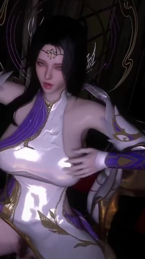 3D Hot MILF Wearing Sexy Dress Got Fucked so Hard
