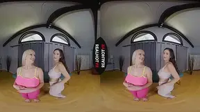 Ripped Tights - Big Tits Yoga Instructors Tag Team Students Big Dick - RealHotVR