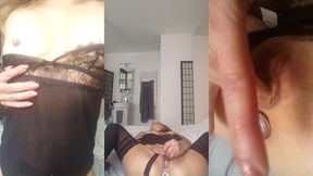 caline avec ma chatte rosebud, jeu avec mes boules vibrantes sur clito puis ...