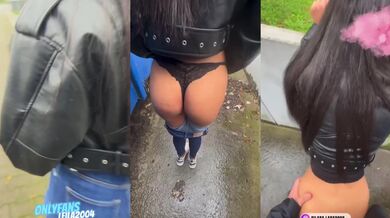 Hot Turkish College Babe Cums Raw Outdoors on Cam From Blowjob