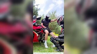 Gay-for-pay Scally Alpha Tormentor predominates Moto Biker Condom Socks Stinkin Smelling Soles Grind German