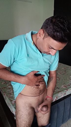 Indian Desi Man Sex and Show Shower Shoe and Masturbation