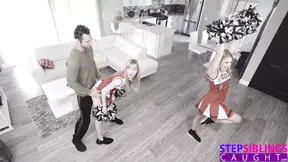 I'll let you fuck me, IF you get me on the cheer team Nikki Peach tells Stepbro