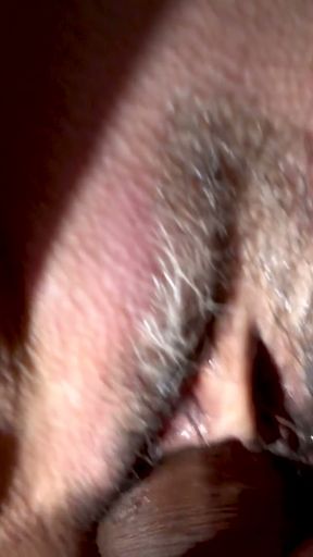 Close up video, my pussy up close as she takes cock and gets covered with cum   Clip 1