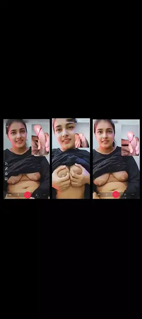Stepsister Video Call sex chat &mdash;  Beautiful big tits showing her Stepbrother viral xxx video