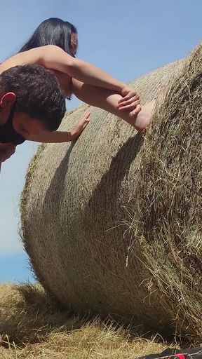 Acrobatic Sex Outdoors: When a Farmer Meets an Asian Student Girl