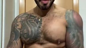 bear latino naked and horny telling you how i would fuck you