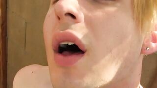 Young bearded amateur is rewarded with cum after blowjob