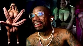 girl cock the god of cumflation is cumming from her multiple hard girl cocks, ai generated
