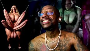 girl cock the god of cumflation is cumming from her multiple hard girl cocks, ai generated