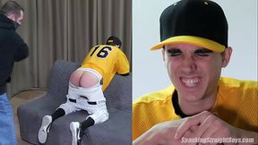 Straight Twink Spanked in a Baseball Uniform