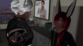 Femboy intern fucked raw by muscle daddy at college VRchat