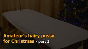 Amateur hairy pussy for Christmas 1 - HD