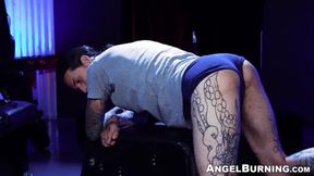 Big titty Jessie Lee spanks and pegged hung stud Ruckus