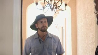 Michael Boston having a thresome and gets a cumshot