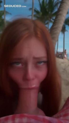 sucking cock, a young ukrainian woman with long, video created by AI