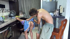 Big Stepbrother Teaches His Little Stepsister a Lesson for Being Curious and Gets the Best Fuck of Her Life.