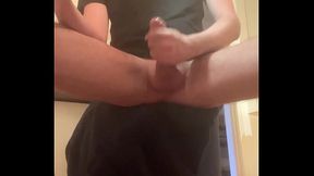 Simon, the twink flatmate, jerking off and cumming on cam
