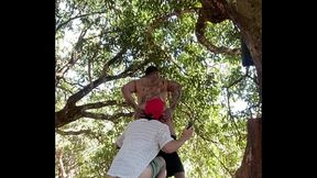 C&acirc_mera escondida comendo o boy no parque da cidade