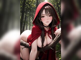 Anime manga - Little Red Riding Hood in the forest