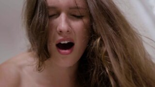 Firm fake tits on a girl who's fucked until she becomes insane
