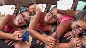 loira rabuda pegou o uber e no transito parado resolveu fazer um boquete com direito a garganta profunda no motorista